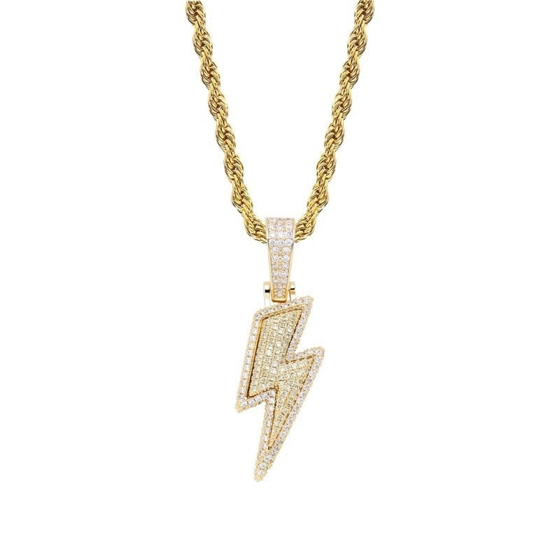 Lightning Necklace Iced Out Chain