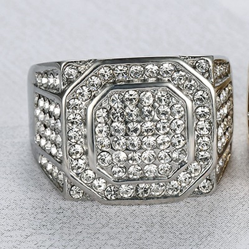Square Rings iced out