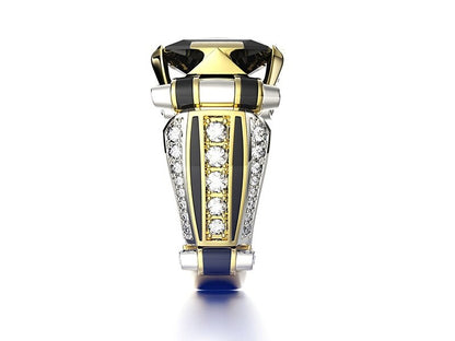 Inlay Yellow Stone Rings