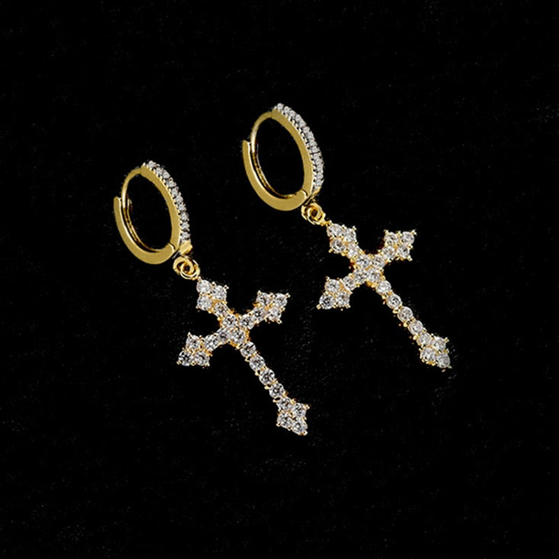 Punk Cross Stud Earrings