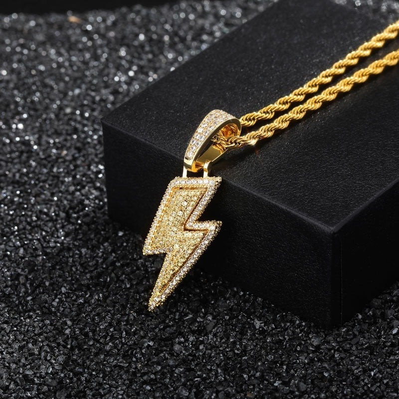 Lightning Necklace Iced Out Chain