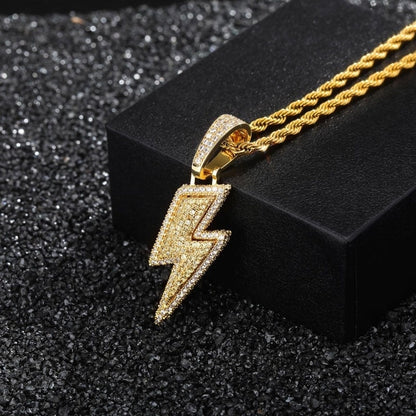 Lightning Necklace Iced Out Chain