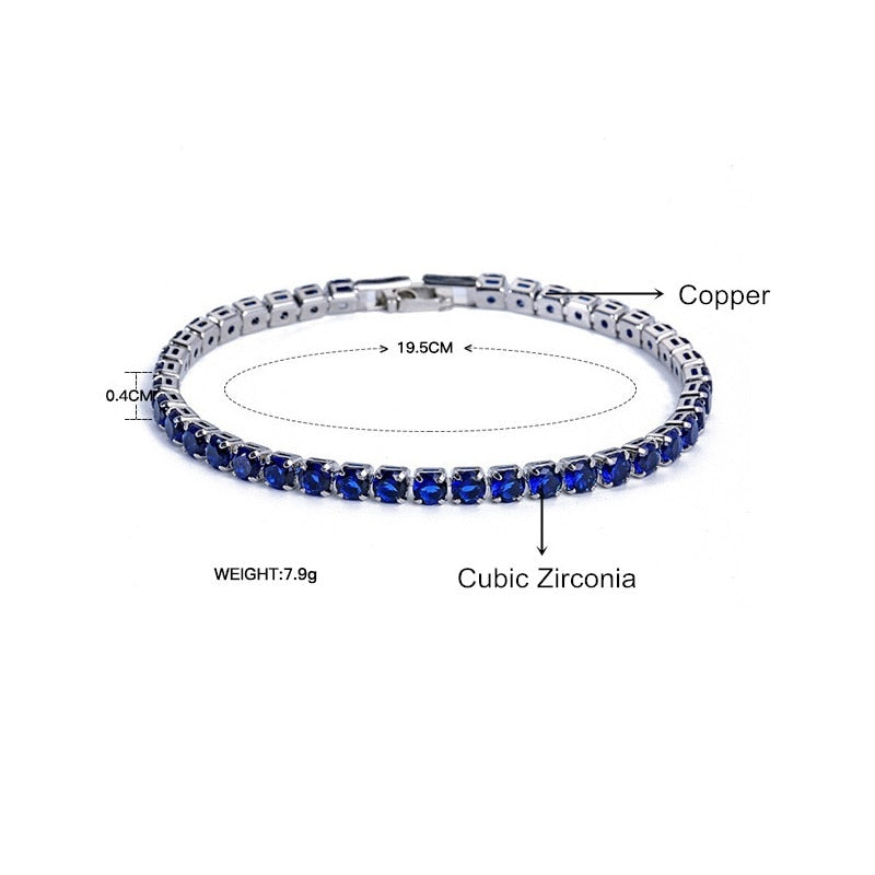 Luxury 4mm Cubic Zirconia Tennis Bracelets