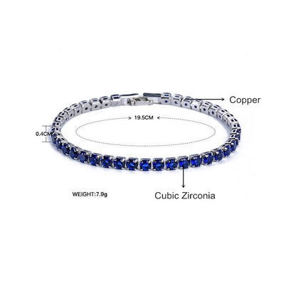 Luxury 4mm Cubic Zirconia Tennis Bracelets