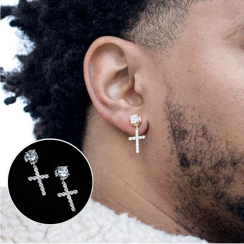 Punk Cross Stud Earrings