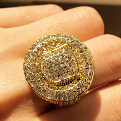 Round Rings Iced Out Cubic Zircon