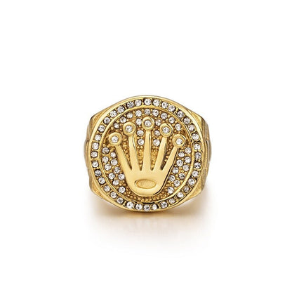 Crown Rings Iced Out Rhinestone