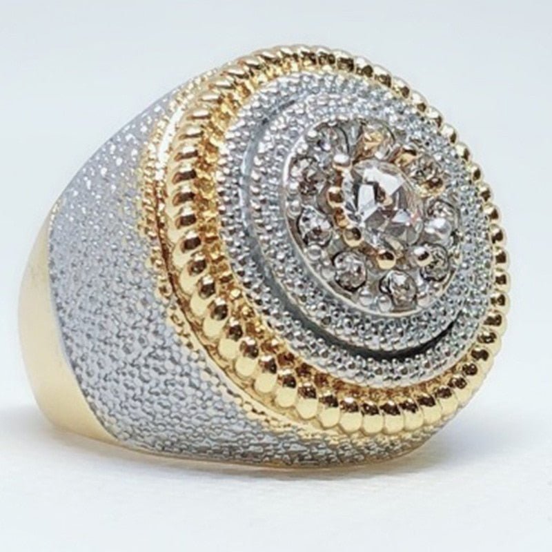 Round Rings Iced Out Cubic Zircon