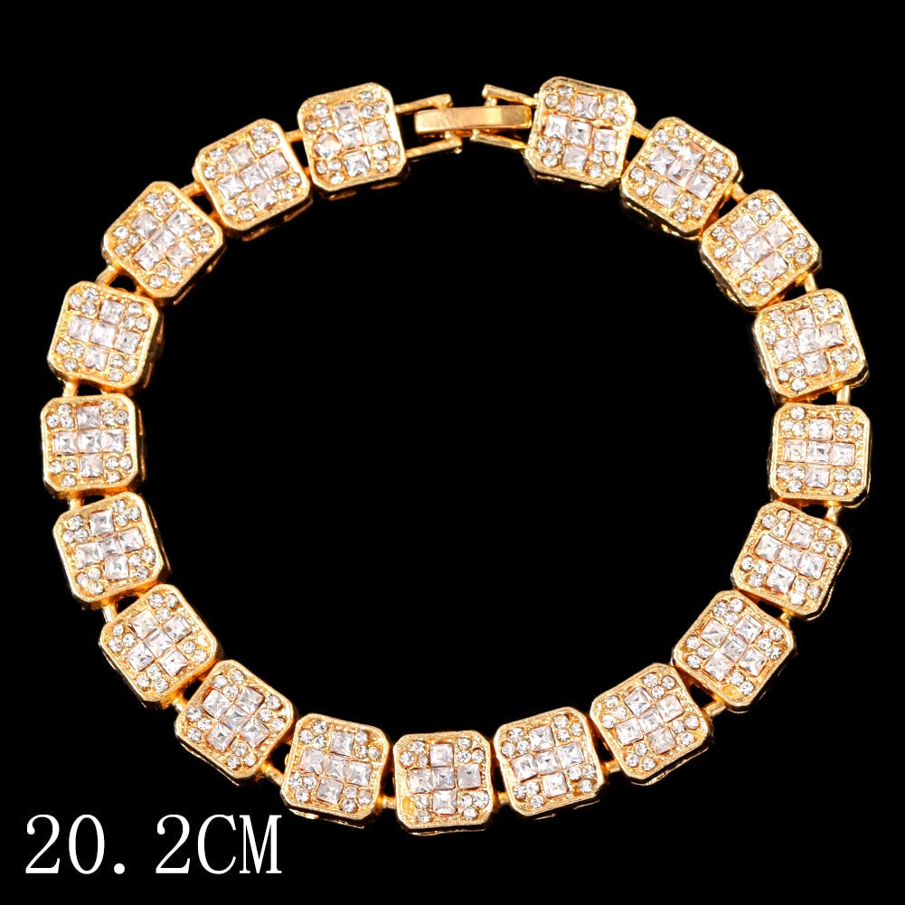 Iced Out Crystal Cuban Link Bracelet