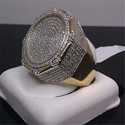 Round Rings Iced Out Cubic Zircon