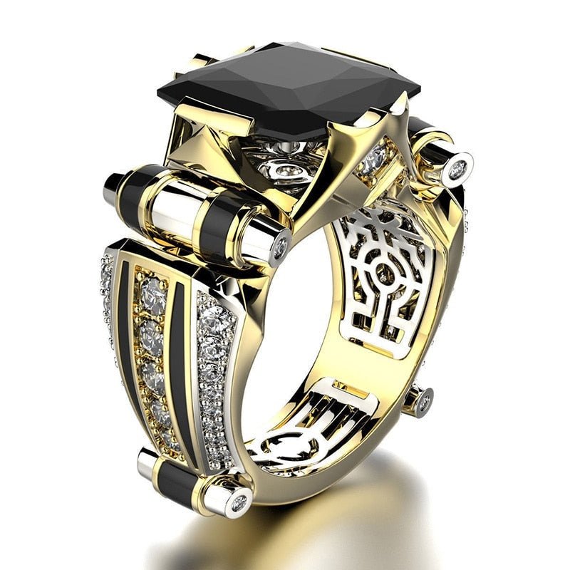 Inlay Yellow Stone Rings