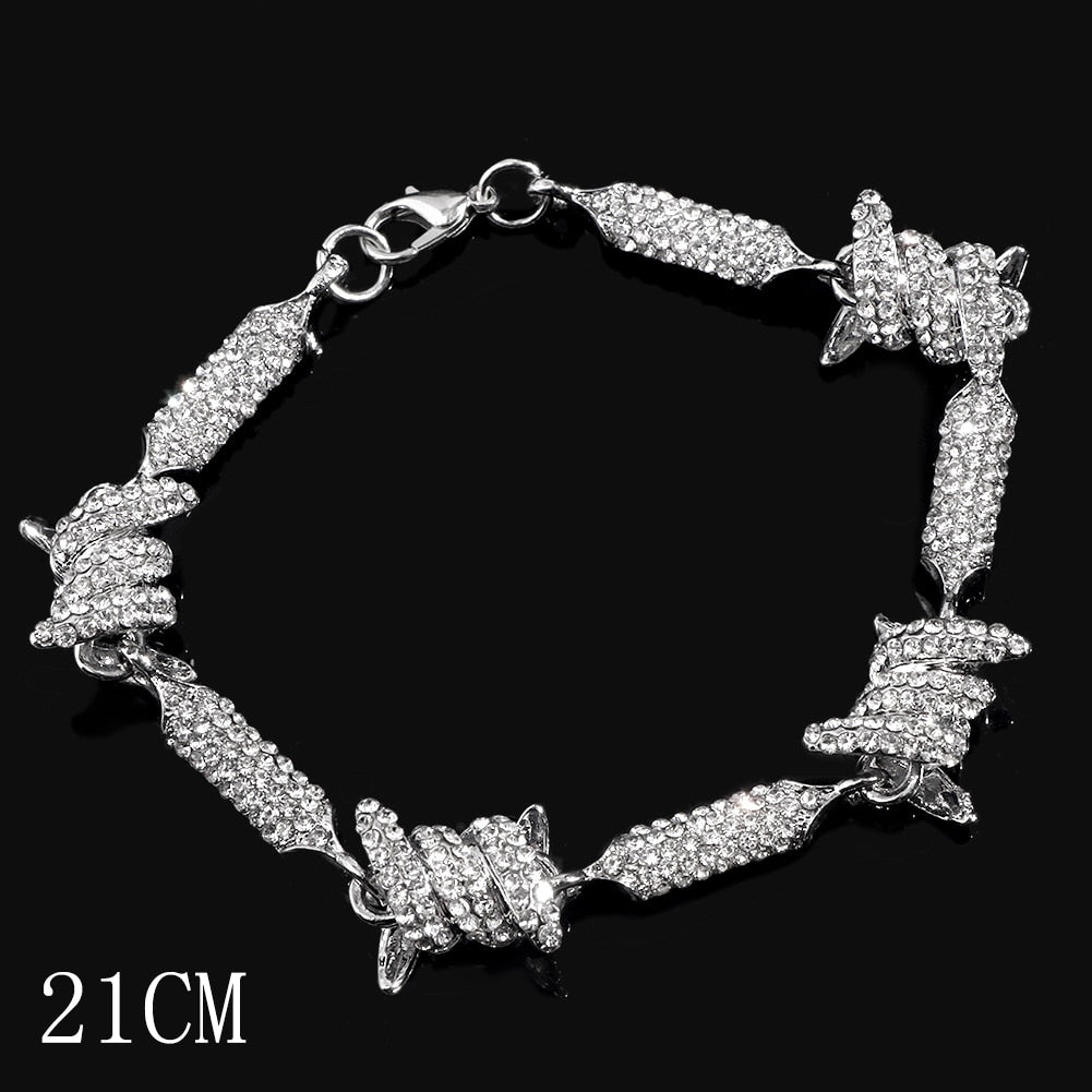 Iced Out Crystal Cuban Link Bracelet
