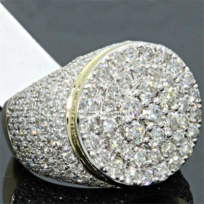 Round Rings Iced Out Cubic Zircon