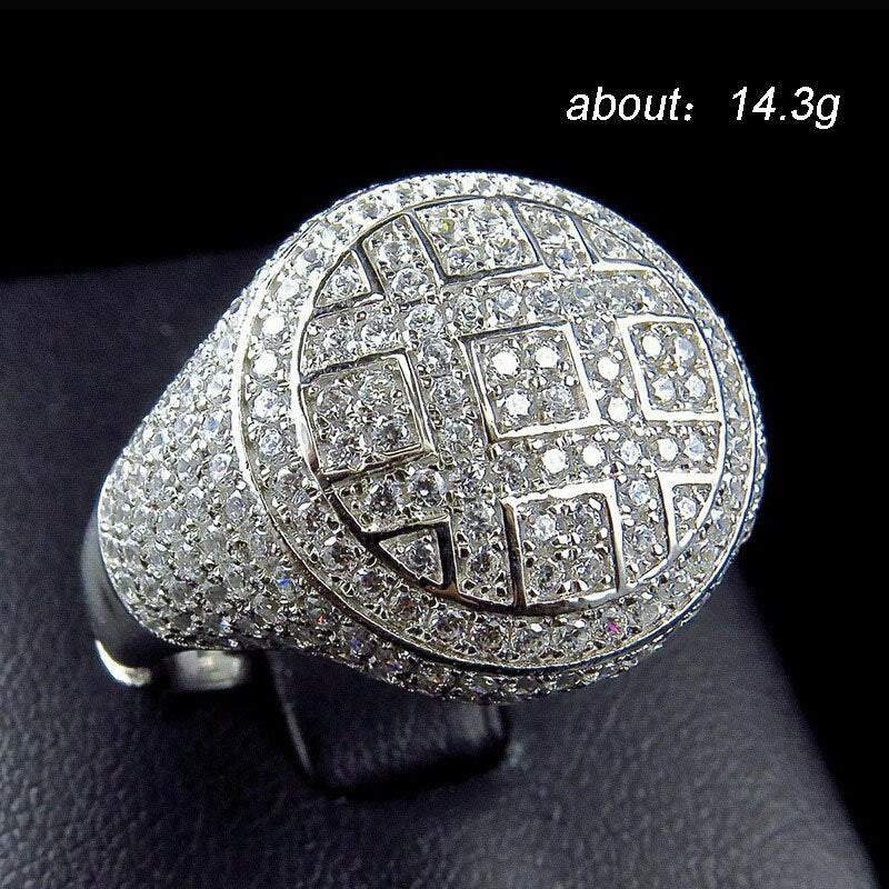 Round Rings Iced Out Cubic Zircon